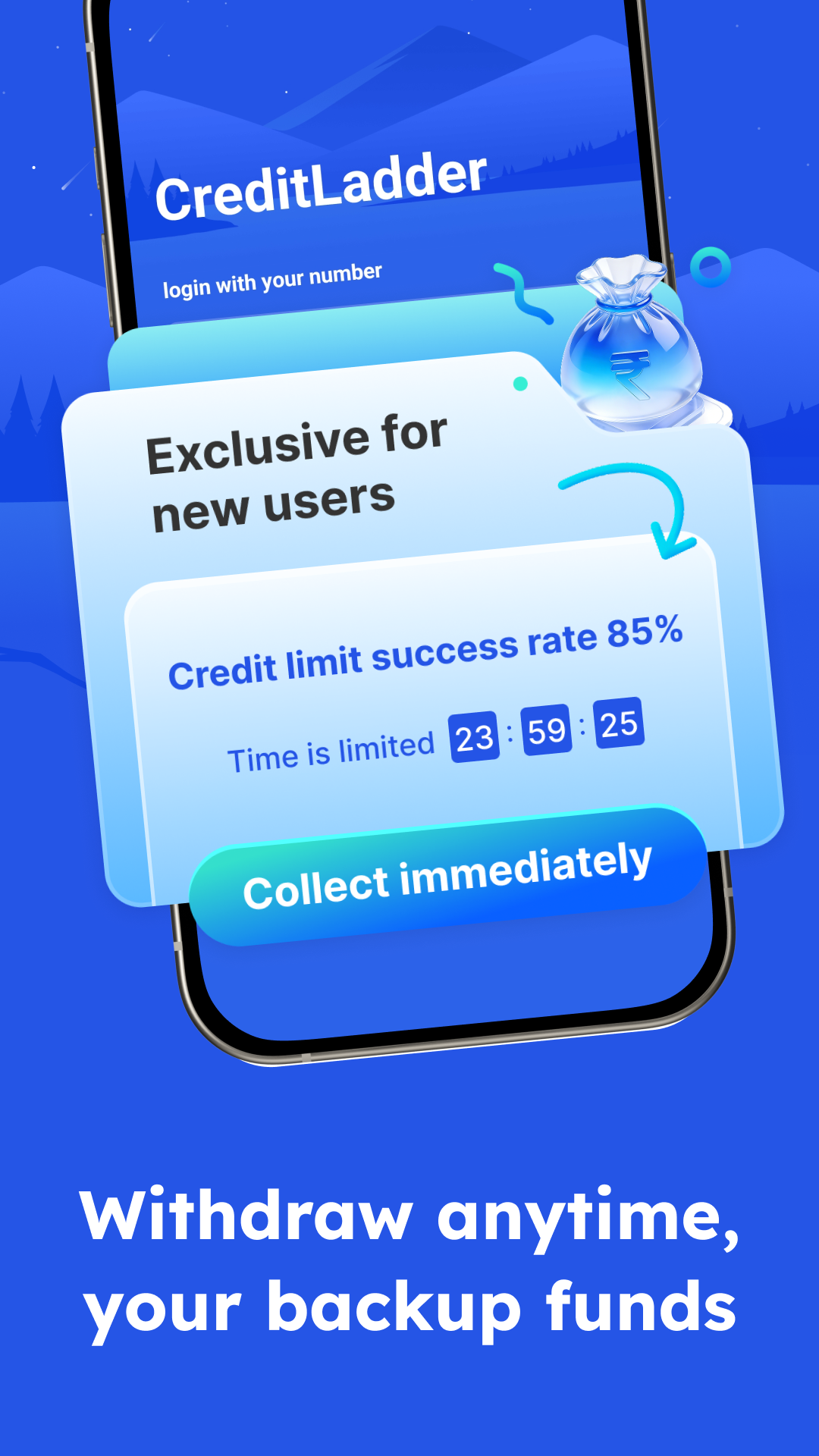 Withdraw anytime, your backup funds